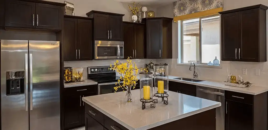 Cabinet painting results with freshly painted kitchen cabinets in Providence, RI