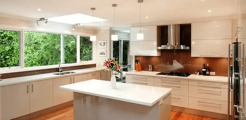 Kitchen cabinet refacing and remodel results in a modern kitchen in Providence, RI
