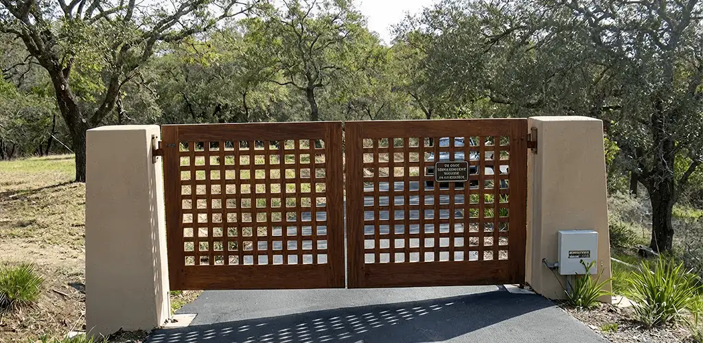 Driveway gate installation for a residential property in Providence, RI