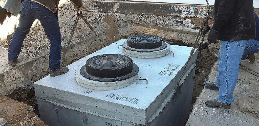 Grease trap installation for a commercial property drainage system in Providence, RI