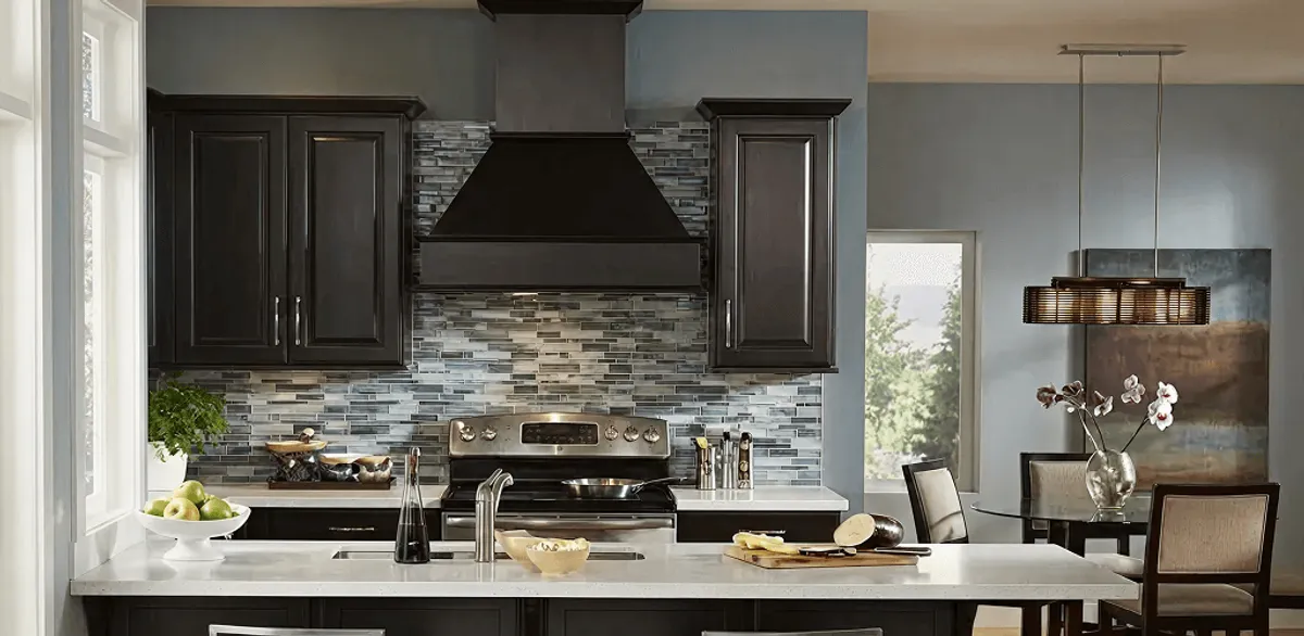 Kitchen cabinet painting and refinishing in a modern kitchen in Providence, RI